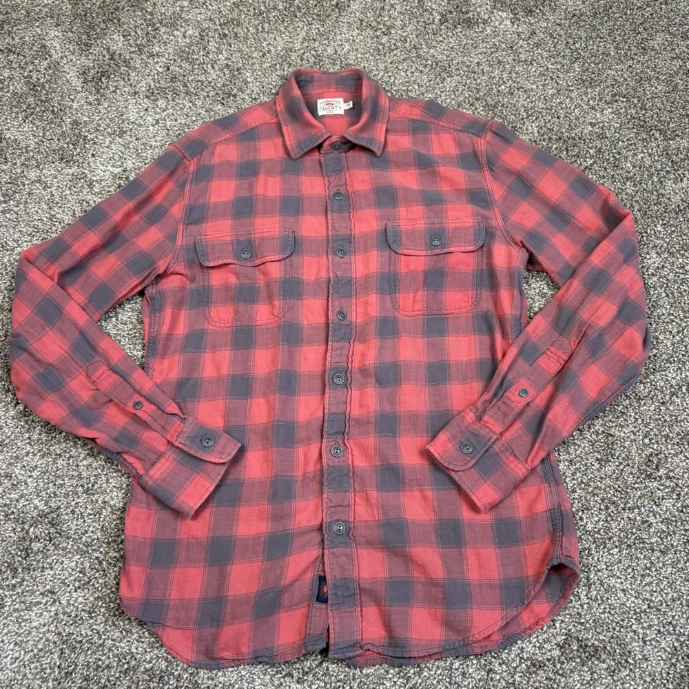 Faherty Belmar Shirt Buffalo Plaid Men's Size S Button Up